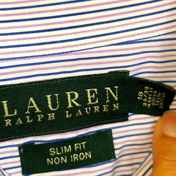 Lauren Ralph Lauren Striped Button Dress Shirt - Picture 2 of 5